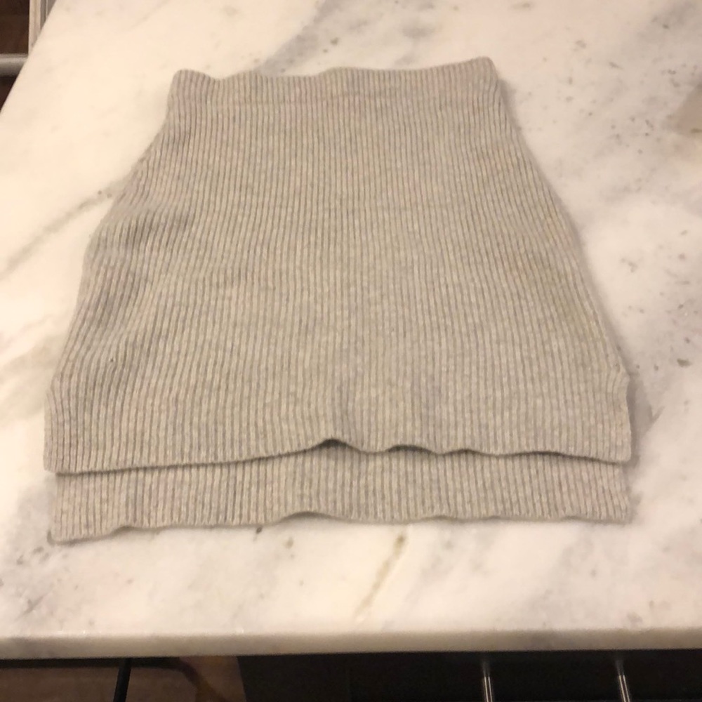 Grey madewell ribbed sweater skirt